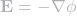 \Bf{E}=-\nabla\phi