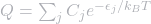 Q = \sum_jC_je^{-\epsilon_j/k_BT}